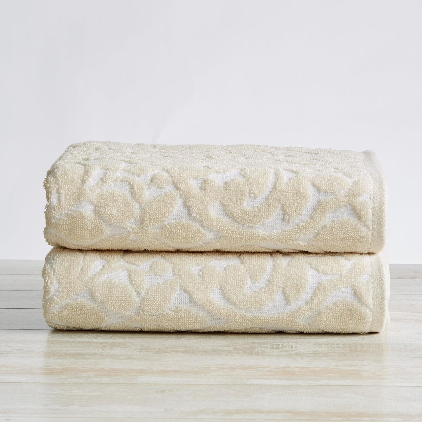 2 Pack Jacquard Bath Towels - Cassie Collection