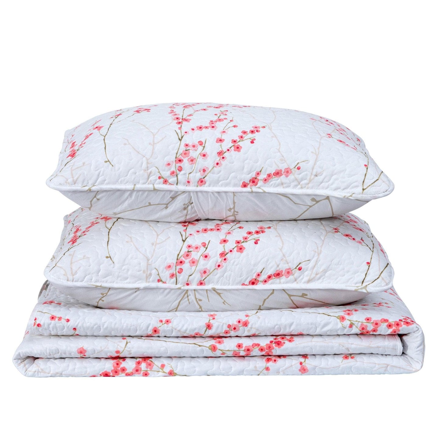 3-Piece Floral Quilt - Sakura Collection