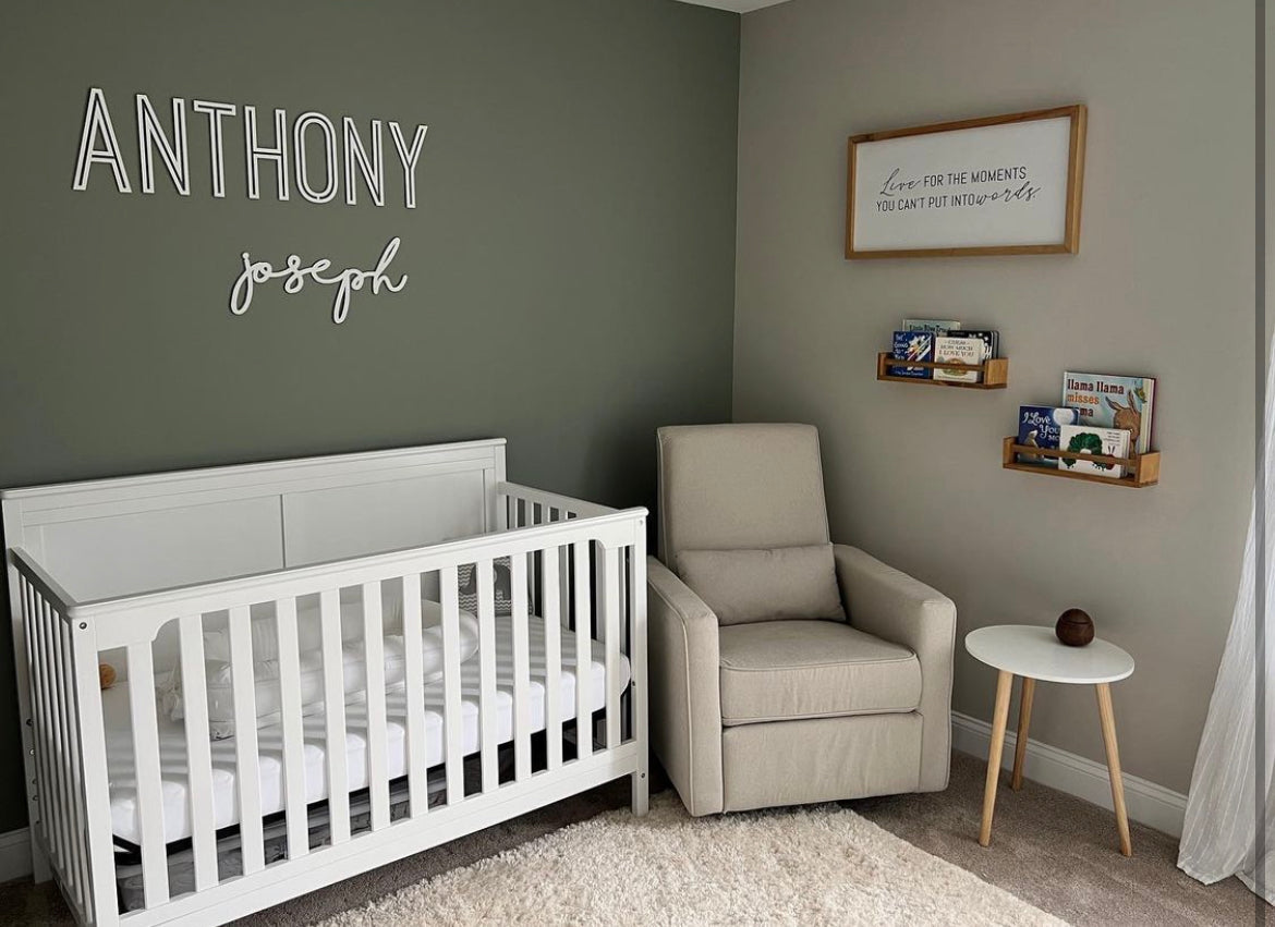 CARPENTER FARMHOUSE Custom Nursery Wood Name Sign