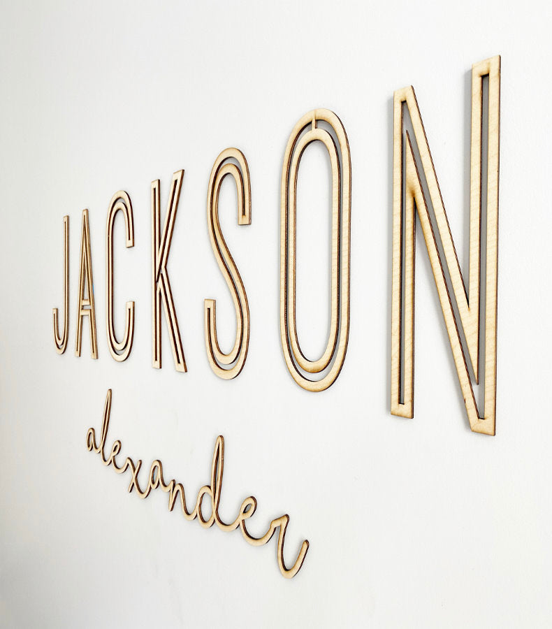 CARPENTER FARMHOUSE Custom Nursery Wood Name Sign