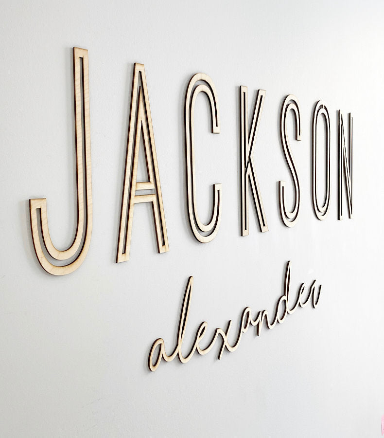 CARPENTER FARMHOUSE Custom Nursery Wood Name Sign