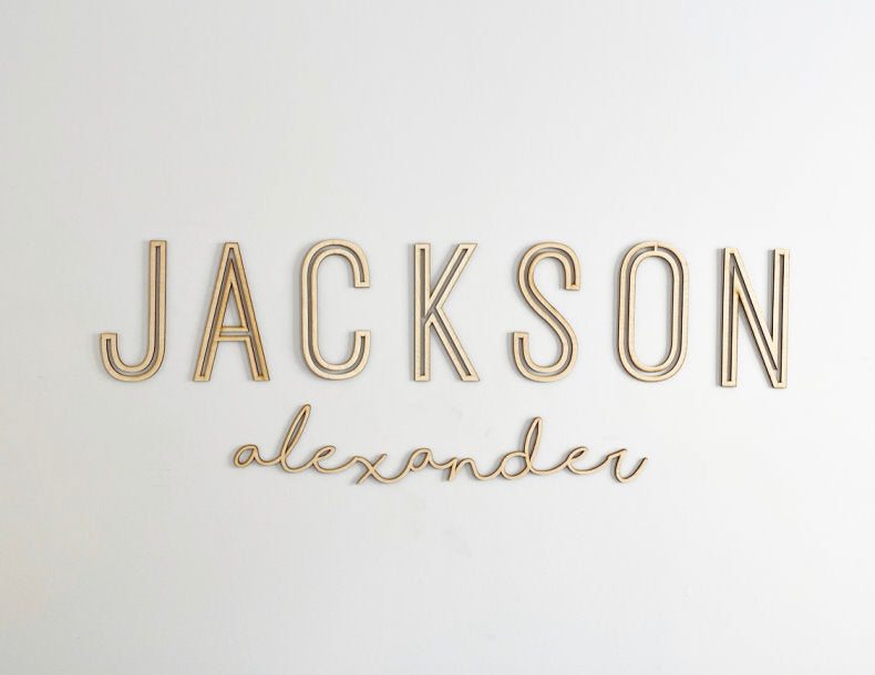 CARPENTER FARMHOUSE Custom Nursery Wood Name Sign