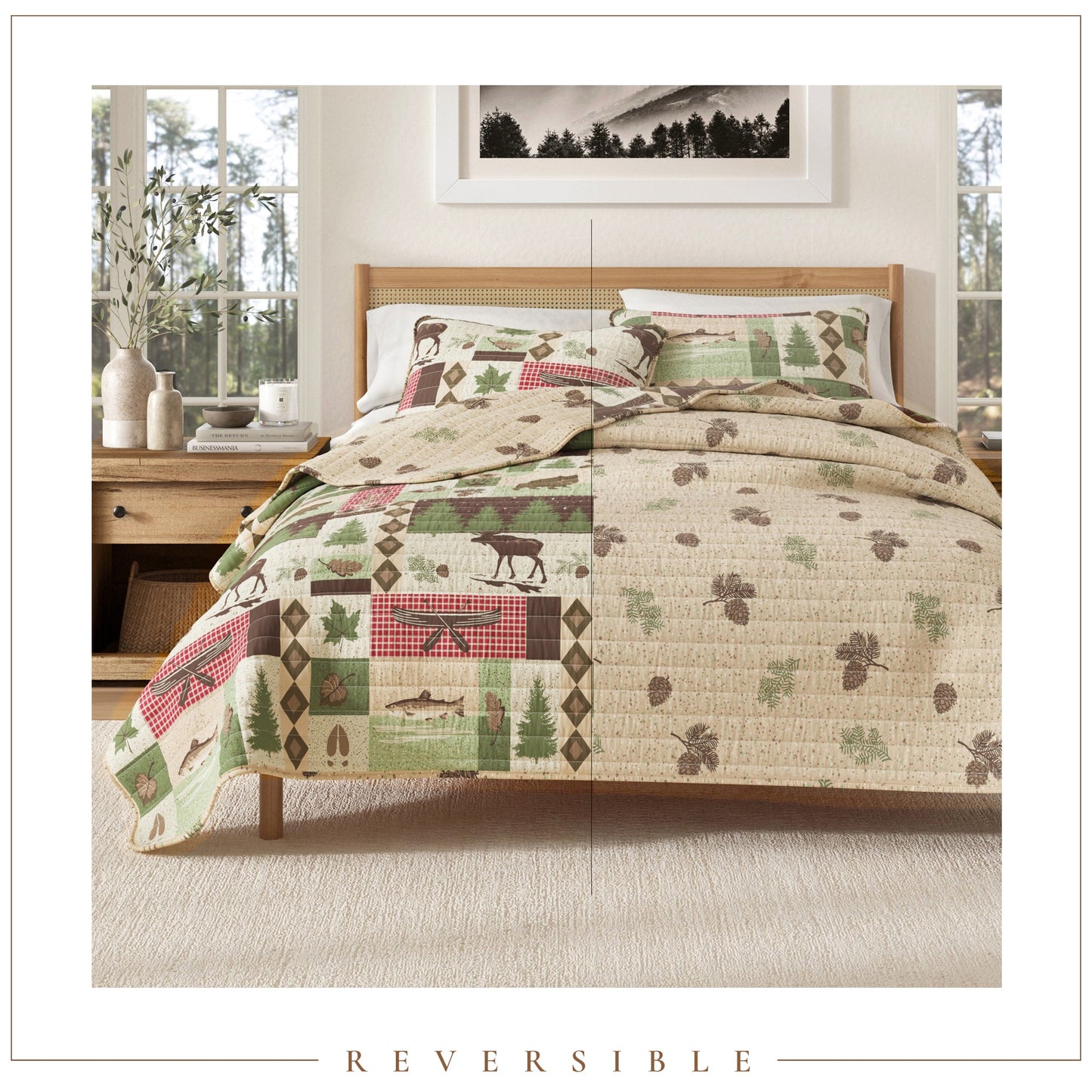 Wilder Collection 3 Piece Lodge Quilt Set