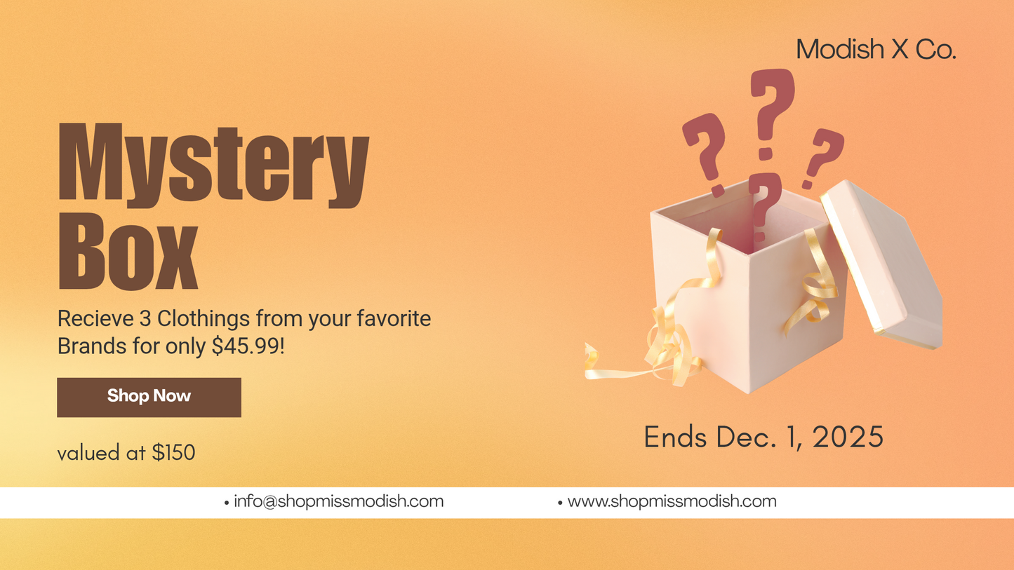 Mystery Box- Get 3 Clothing Brands for only $45.99