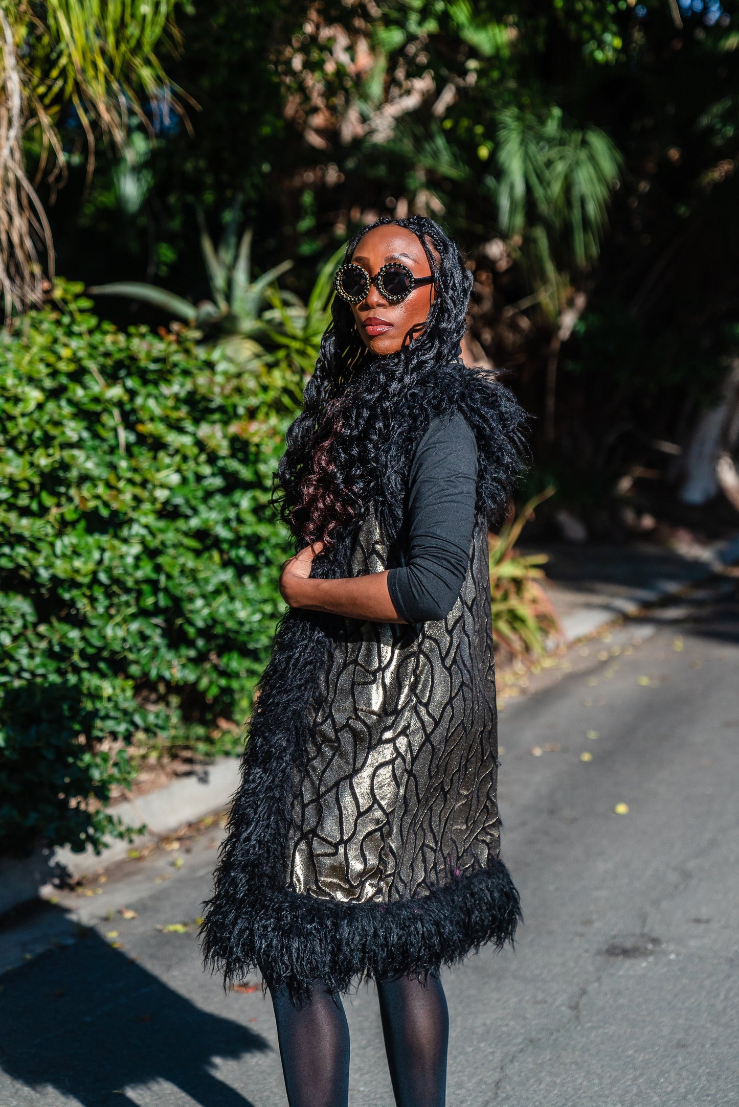 Zenobia Faux Fur Trim Vest (PRE-ORDER)