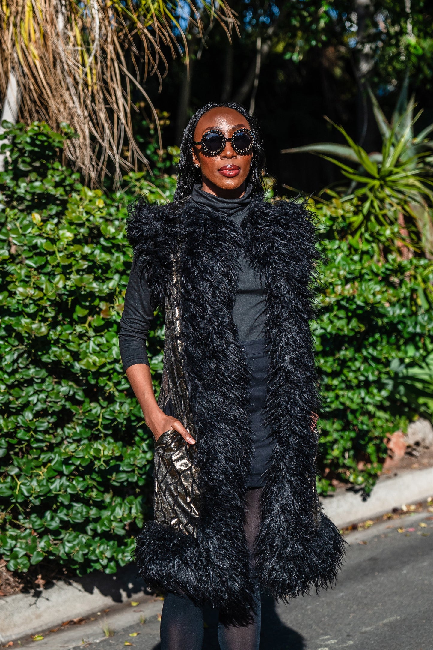 Zenobia Faux Fur Trim Vest (PRE-ORDER)