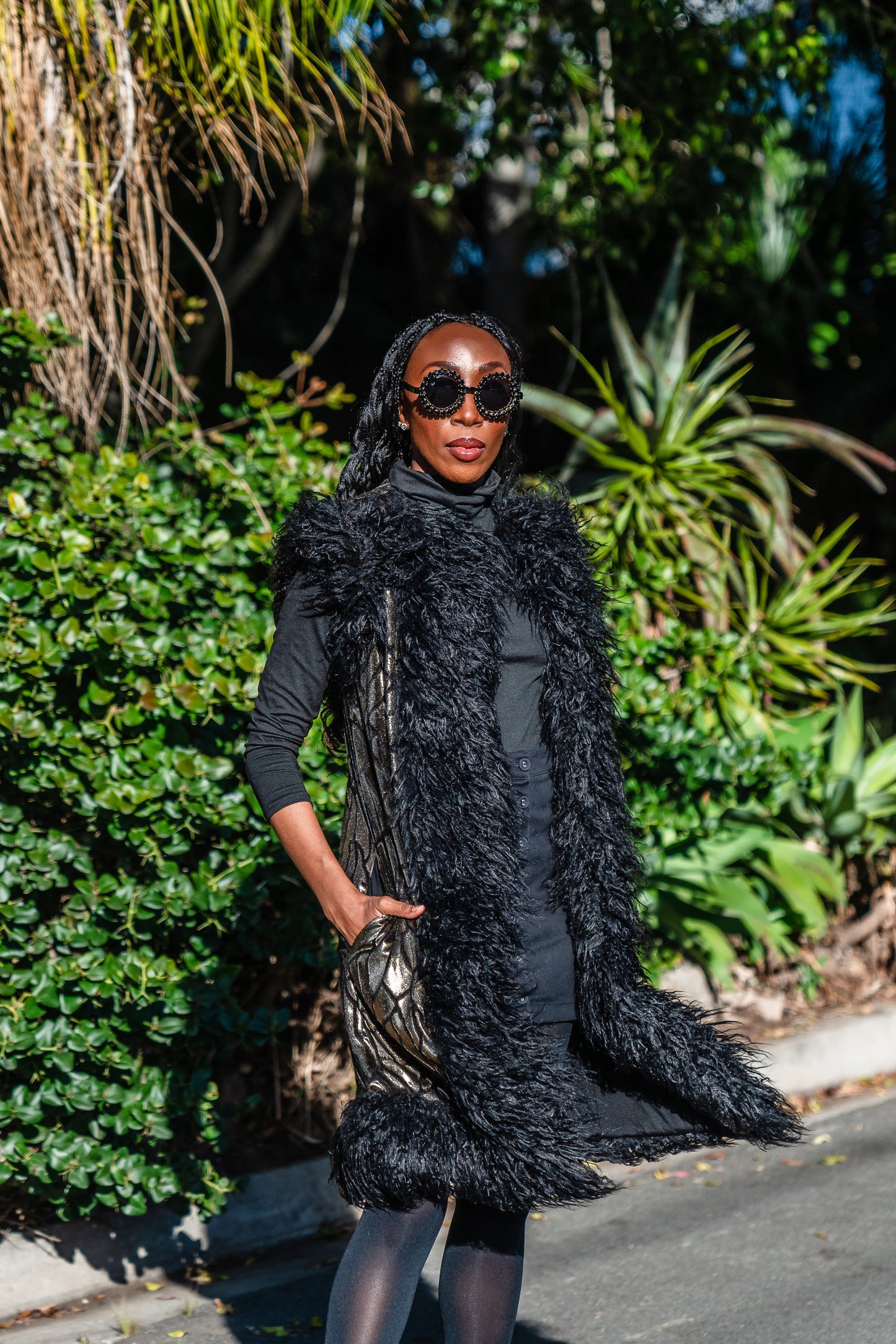 Zenobia Faux Fur Trim Vest (PRE-ORDER)