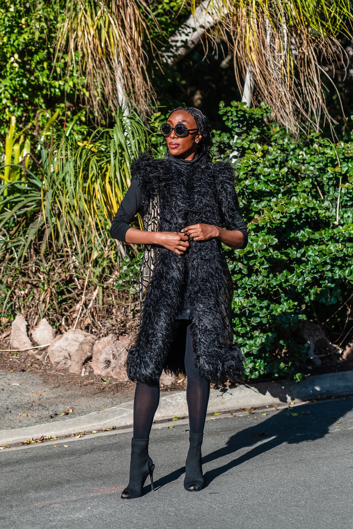 Zenobia Faux Fur Trim Vest (PRE-ORDER)