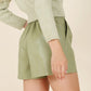 LILOU Vegan leather shorts