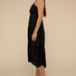 Woven Sweetheart Neckline Tiered Cami Midi Dress