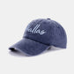 ZENANA Washed "DALLAS" Embroidered Baseball Cap