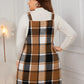 Honey Plus Size Plaid Wide Strap Overall Dress