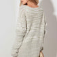 TASHA APPAREL Thinkable Light Green Mixed-Stitch Front Tie Sweater Dress