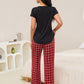 V-Neck Short Sleeve Top and Shorts Lounge Set