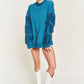 JADE by JANE Silver Studded Fringe Sleeve Sweater Top - JJT5009
