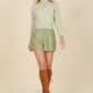 LILOU Vegan leather shorts
