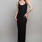 SWEET GENERIS U-Neckline Ribbed-Knit Maxi Dress