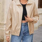 Zip Up Dropped Shoulder Jacket