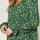 DOUBLE TAKE Full Size Printed Ruffle Hem Long Sleeve Dress