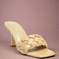 RAG & Co. Woven Strap Spool High Heels Slipper Sandals