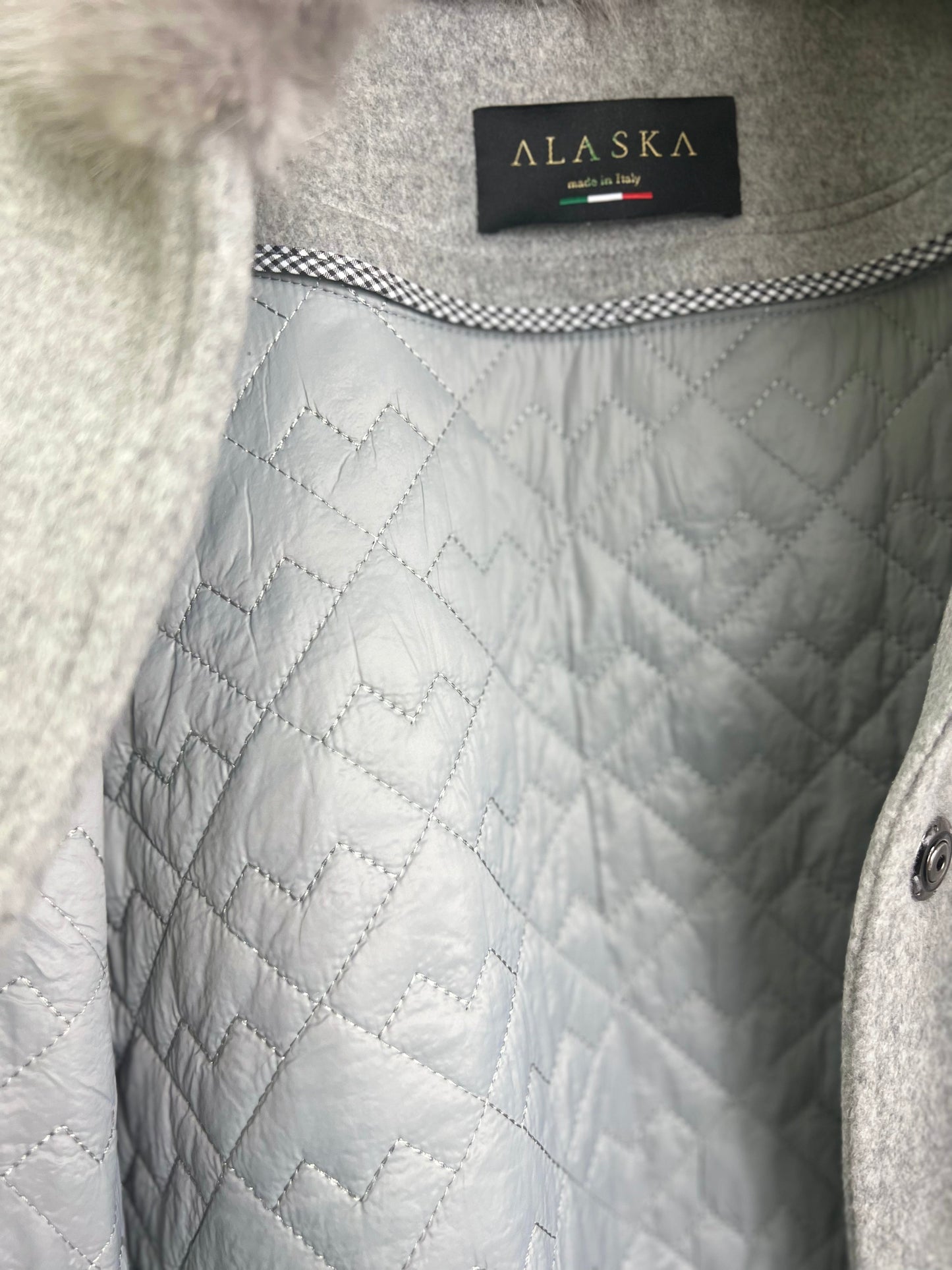 Genuine Scandinavian Mink Fur Virgin Wool Coat