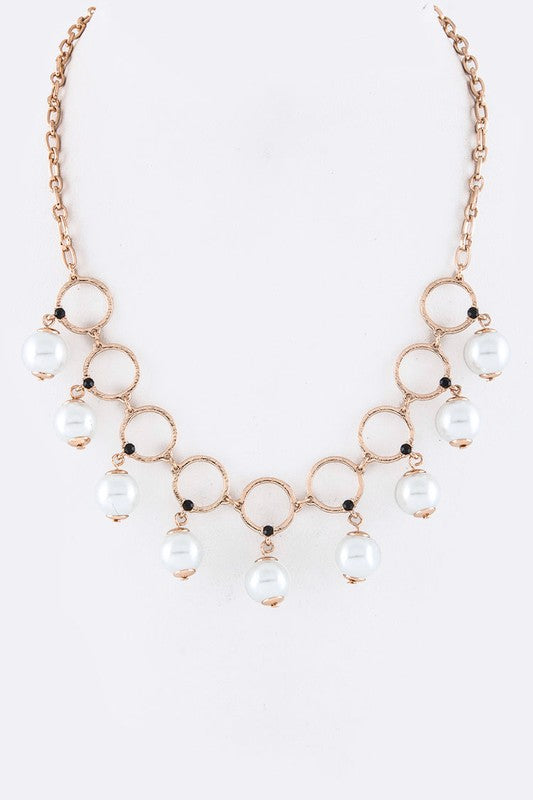 Fringe Pearls Statement Necklace