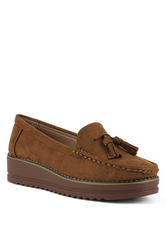 RAG &Co. Daiki Platform Lug Sole Tassel Loafers