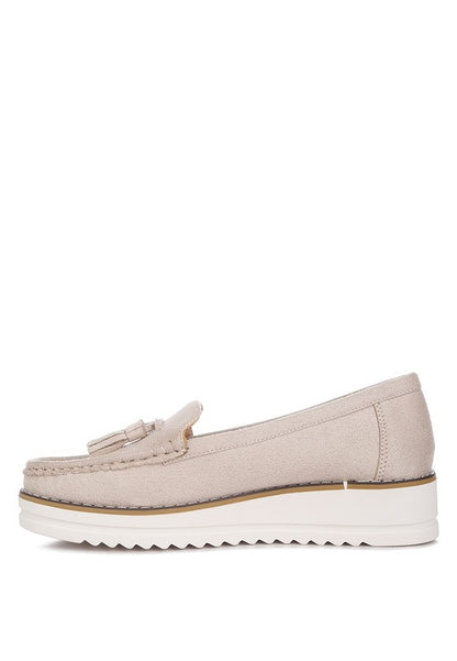 RAG &Co. Daiki Platform Lug Sole Tassel Loafers