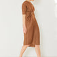 Marina West Swim Pleated Dolman Sleeve Dress