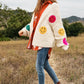 DAVI & DANI The Fuzzy Smile Long Bell Sleeve Knit Cardigan