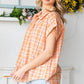 COTTON BLUE by NU Label Plaid Button Up Short Sleeve Shirt
