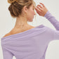 HYFVE Off Shoulder Ribbed Knit Top