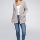 ZENANA Melange Open Front Sweater Cardigan
