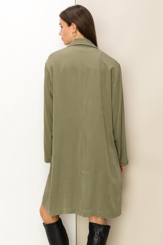 HYFVE Long Button Front Cool Oversized Coat