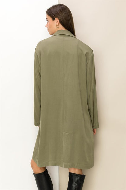 HYFVE Long Button Front Cool Oversized Coat
