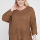 EESOME Plus Size Crew Neck Knit Sweater