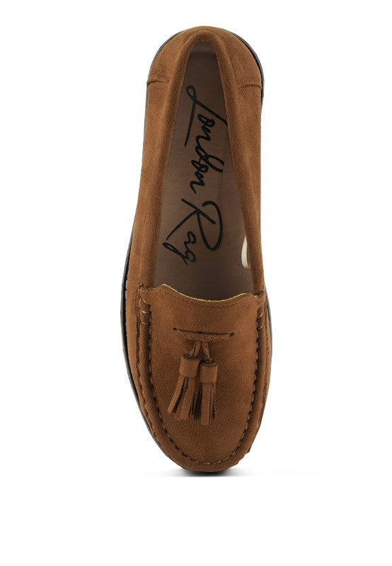 RAG &Co. Daiki Platform Lug Sole Tassel Loafers