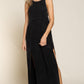 POL Stone Washed Double Side Slit Cut Out Maxi Dress