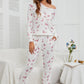 X.Y.M. Flamingo Long Sleeve Top and Pants Pajama Set