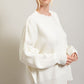 EESOME Long Sleeve Ribbed Sweater