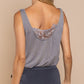 POL Twisted Sleeveless Strap Top with Lace Detail