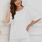 Round Neck Half Sleeve Top and Shorts Lounge Set- up to 2XL