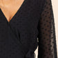 GILLI Long Sleeve Double Layer Wrap Cocktail Dress