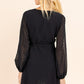 GILLI Long Sleeve Double Layer Wrap Cocktail Dress