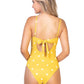 BEACH JOY's Yellow Polka Dots Vintage One Piece Swimsuit
