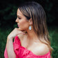 BAUBLES by B Ivory Gold Acrylic Chandelier Earrings