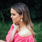 BAUBLES by B Ivory Gold Acrylic Chandelier Earrings