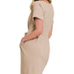 Brushed DTY Tie-Belt Dress