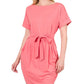 Brushed DTY Tie-Belt Dress