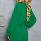 SYNZ Tied Flounce Sleeve Plunge Romper